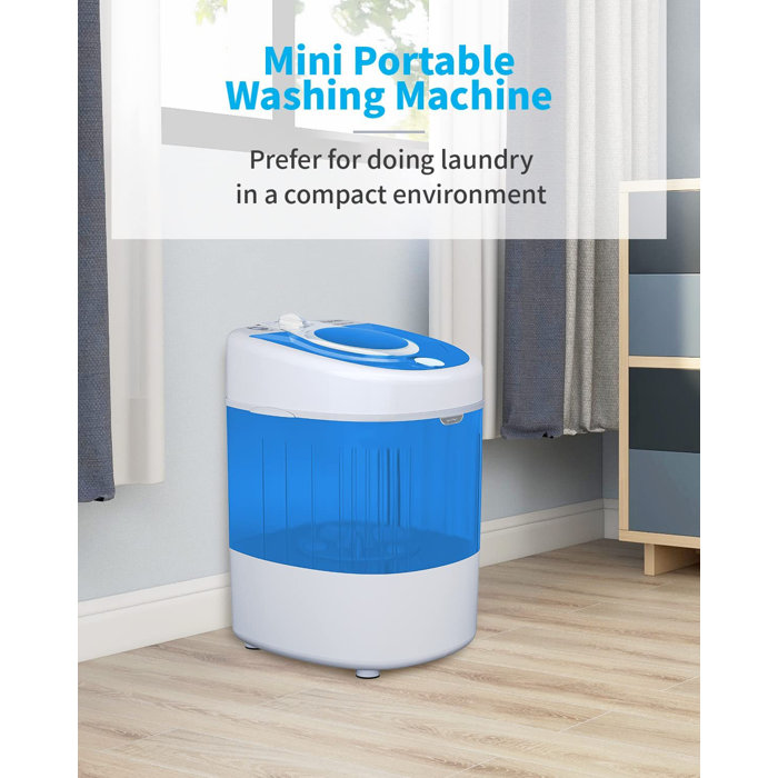 Tabu Mini Portable Washing Machine, Small Washer No Dryer, 7.7lbs Small